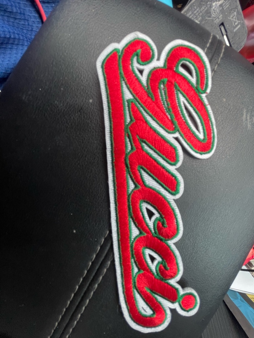 Red and Green 'Gucci' Embroidered Patch by